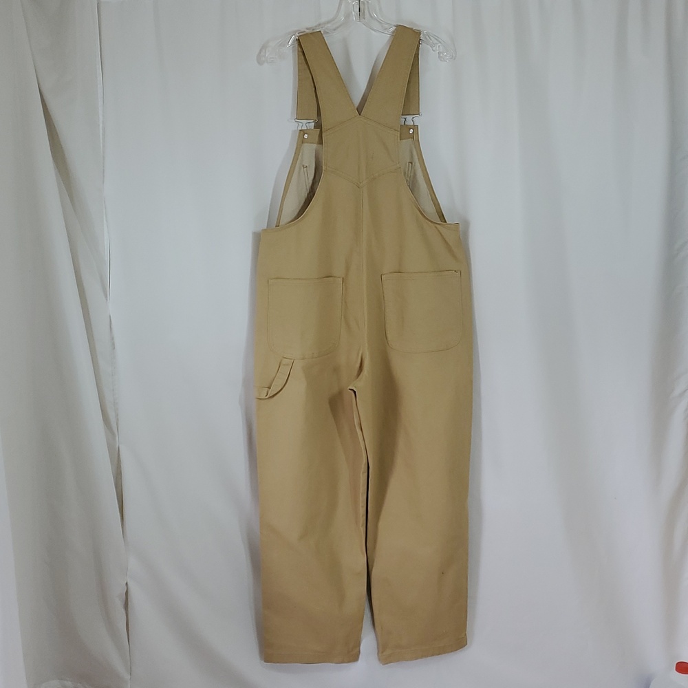 Hybrid & Company Womens Super Comfy Stretch Denim jumpsuit Pants Overalls ~Khaki - Picture 11 of 16